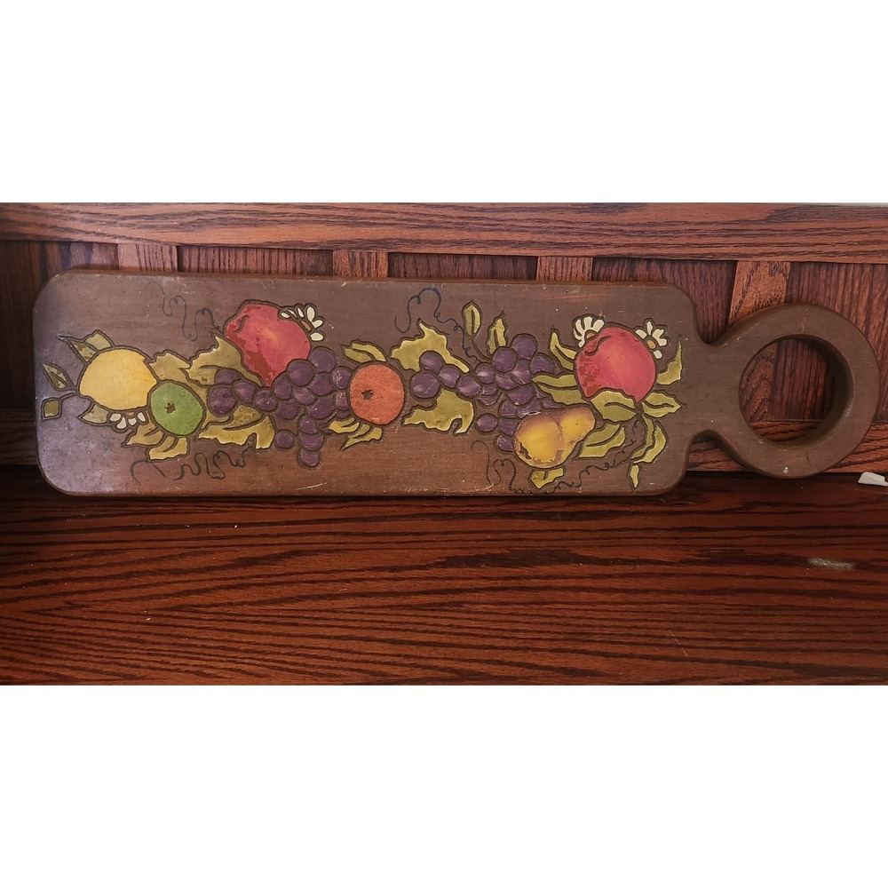 Vintage Wooden Kitchy Serving Board